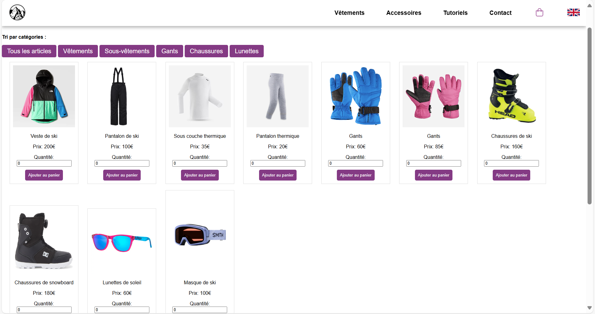  Site web "MMI Sport de Glisse"